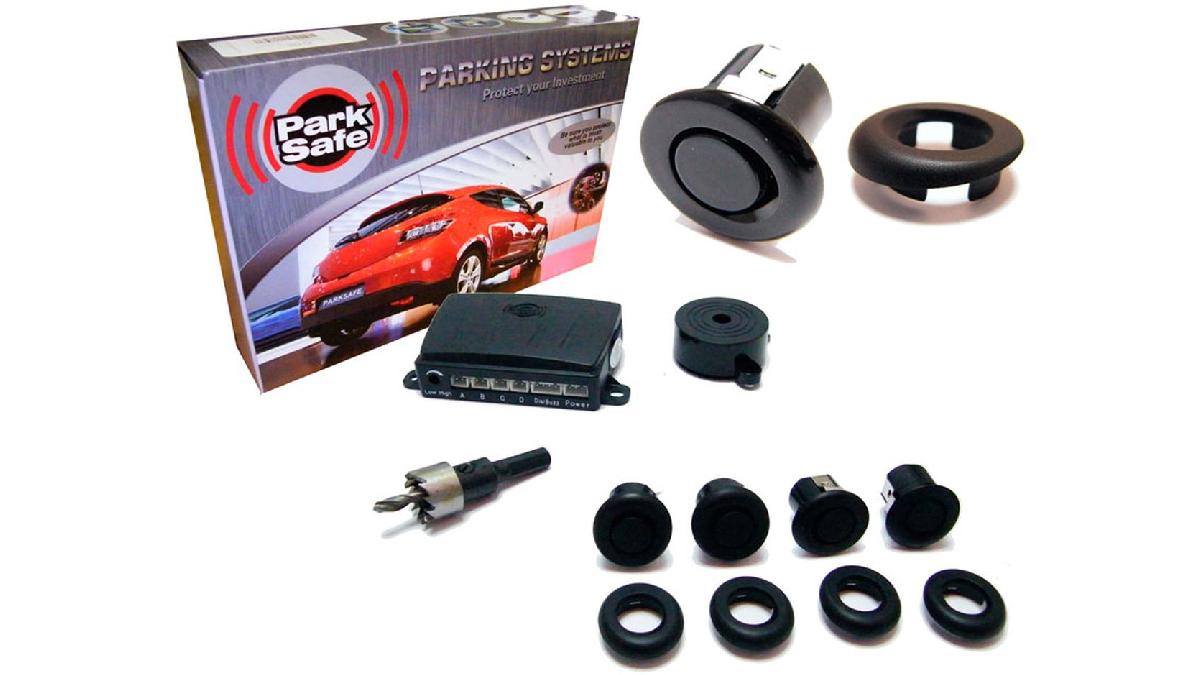 ParkSafe+Radar+recul+universel+%27Multi-Angle%27+%28compatibles+de+crochet+d%27attelage%29+avec+4+Capteurs+Noir+brilliant%2FBuzzer+%28signal+sonore%29+%2812%2F24V%29